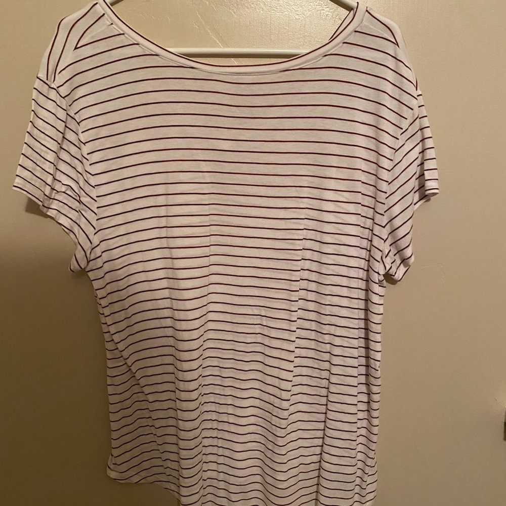 a white stripped shirt
